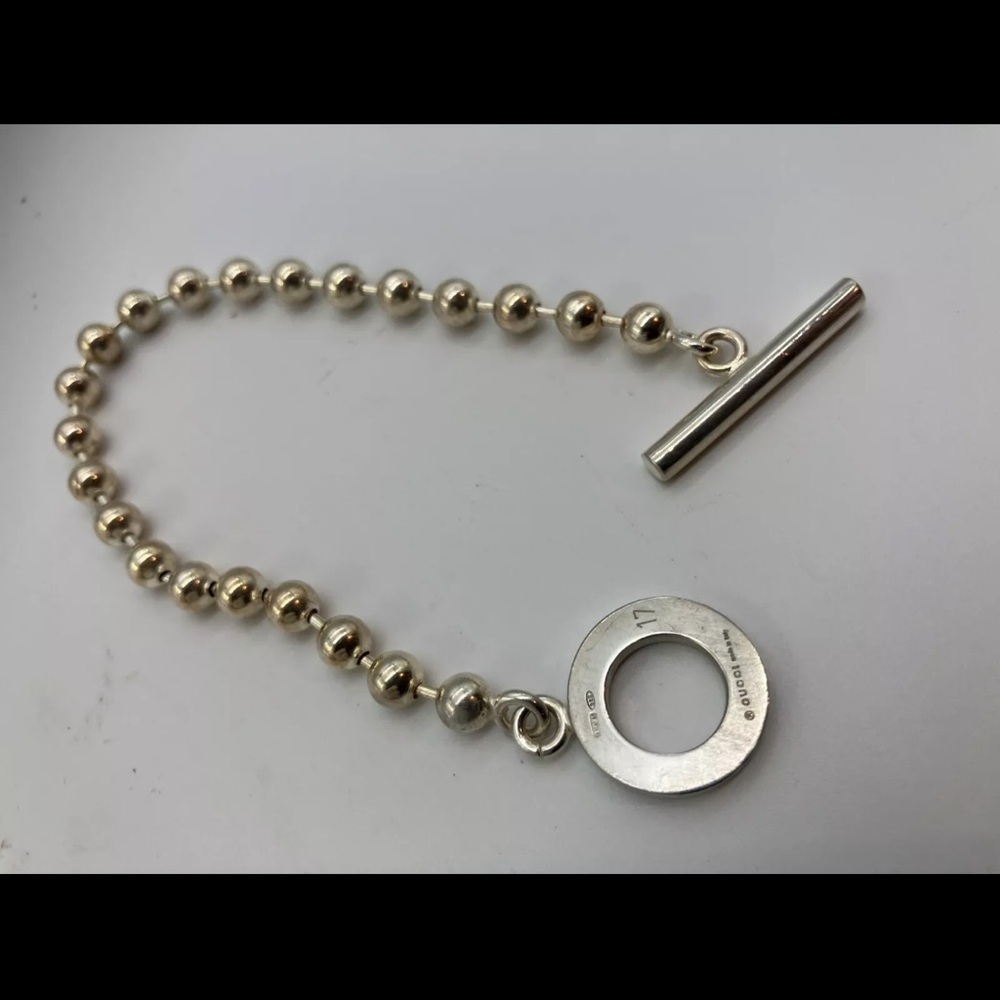Gucci Ball Chain Bracelet SV925 14.8g 18.5cm length 5mm ball diameter Free S... - Picture 4 of 9